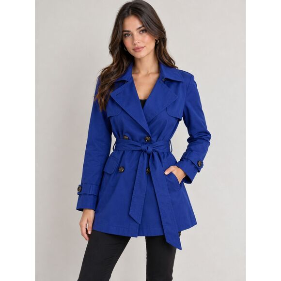 Gallery Jackets & Blazers - Gallery Women's Blue Short Medium Jacket